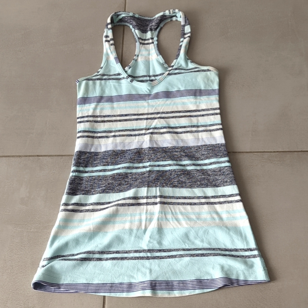 3/$20 Lululemon Striped Racerback Tank Top